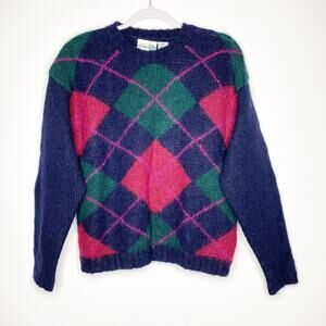 Vintage Paul Harris Design Argyle Knit Sweater